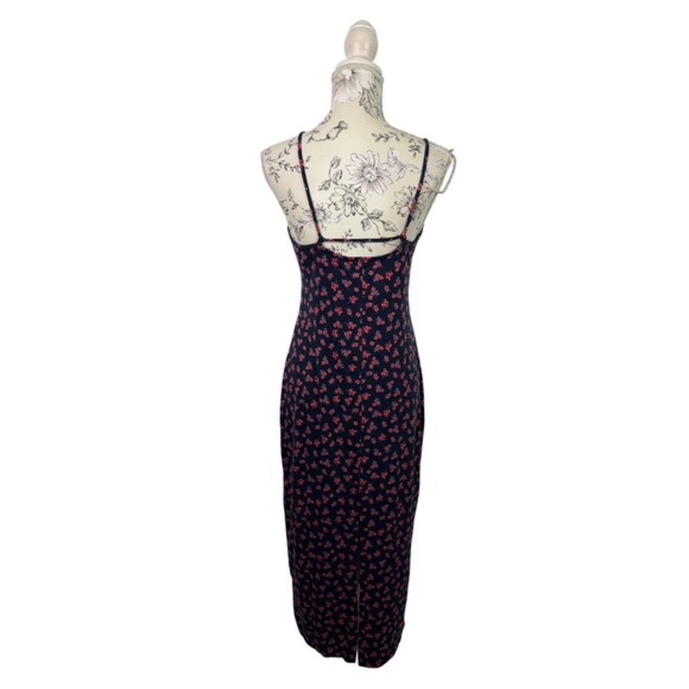 Z Supply Women Navy Red Ditsy Floral Maxi Dress Sweetheart Neck Size M NWT - Picture 3 of 12